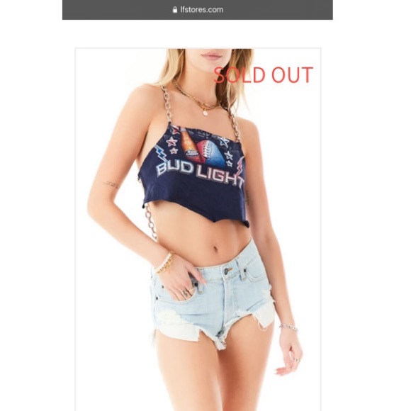 LF Bud Light Crop Top - Picture 3 of 5